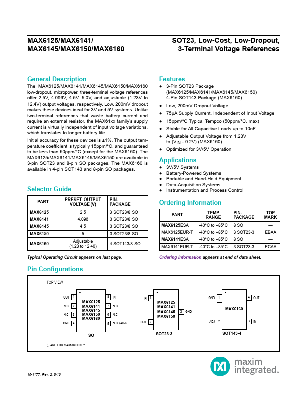 MAX6125 Maxim