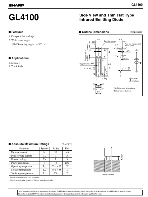 GL4100 Sharp Electrionic Components