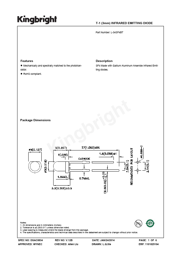 L-34SF4BT Kingbright