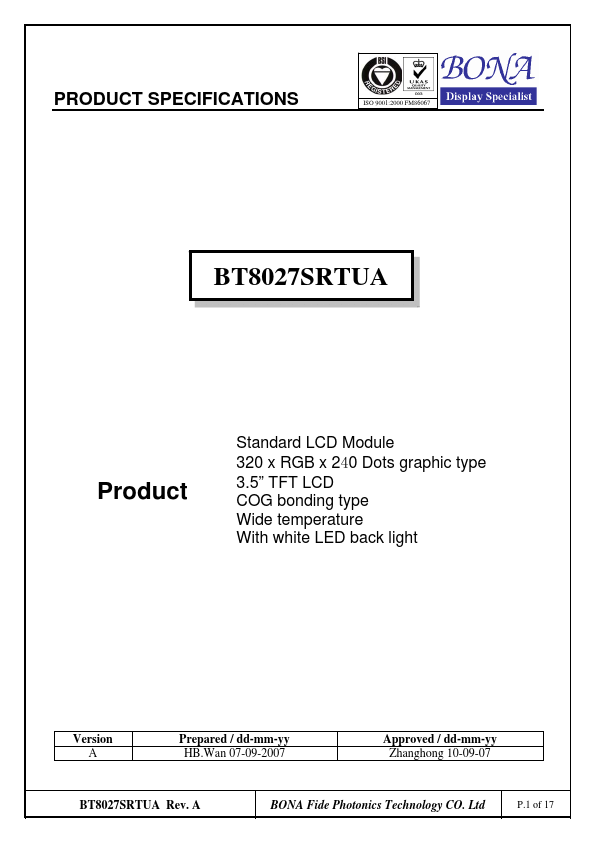 BT8027SRTUA