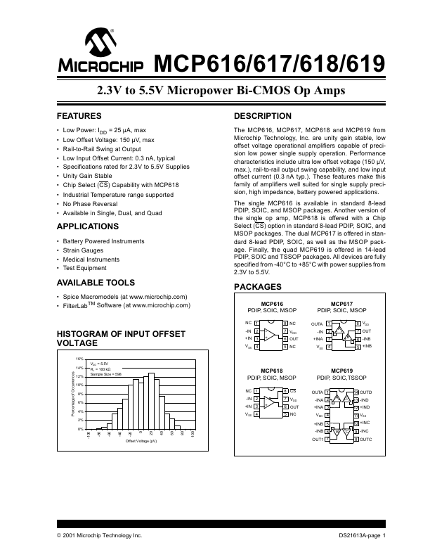 MCP618 Microchip Technology