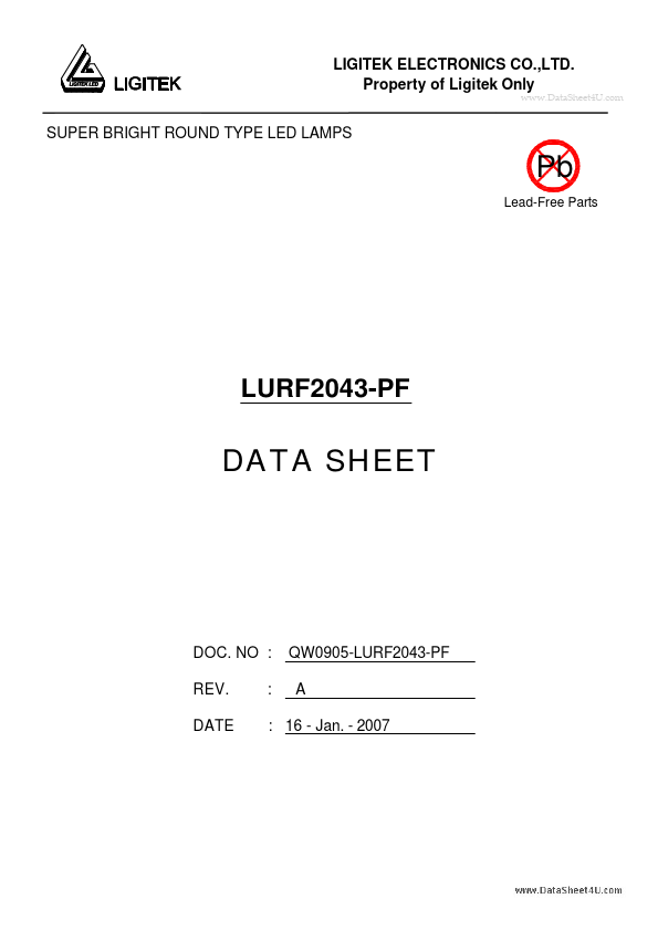 <?=LURF2043-PF?> डेटा पत्रक पीडीएफ