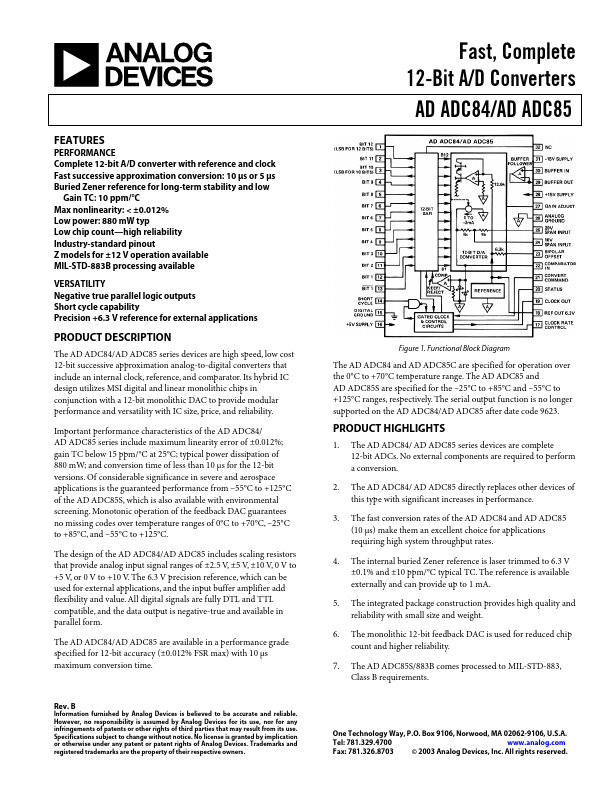 ADADC84 Analog Devices