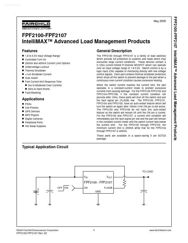 FPF2105 Fairchild Semiconductor