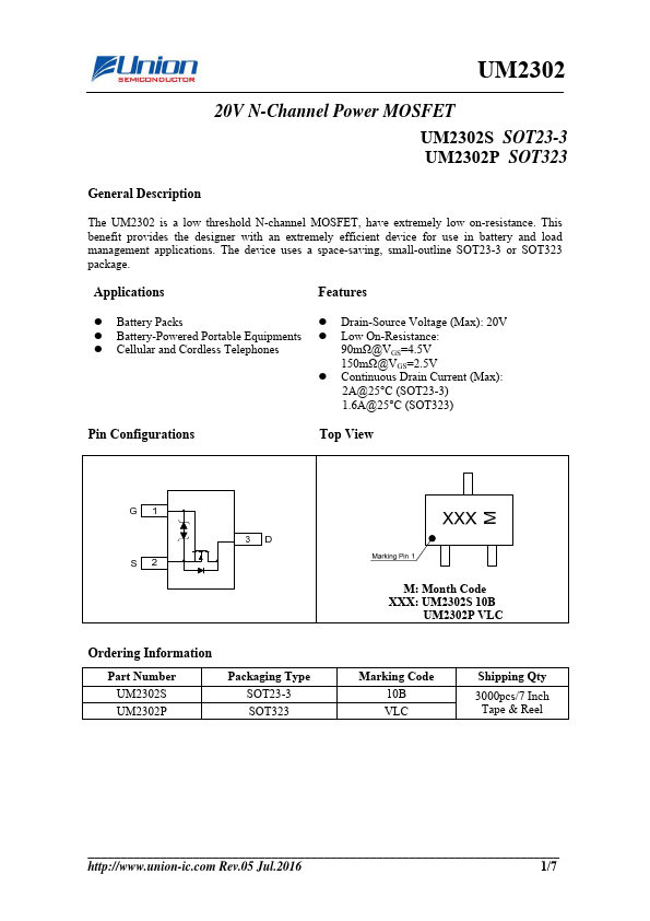 UM2302 Union Semiconductor