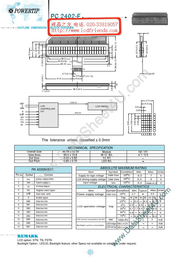 pc2402f POWERTIP