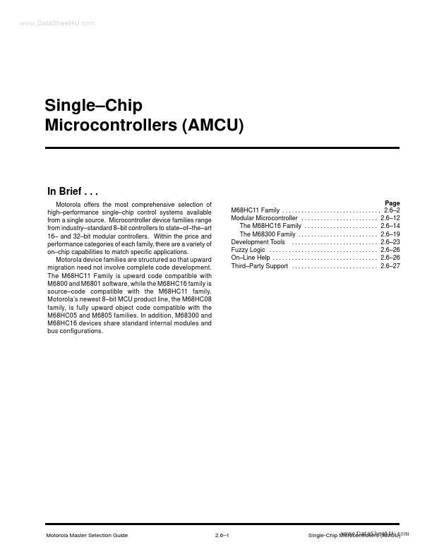 MC68HC27 Motorola Semiconductor