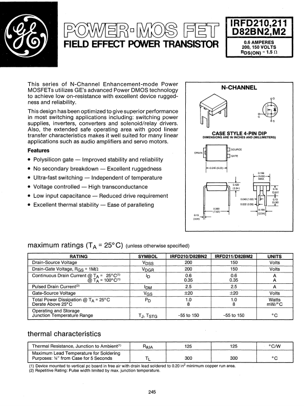 IRFD210 GE