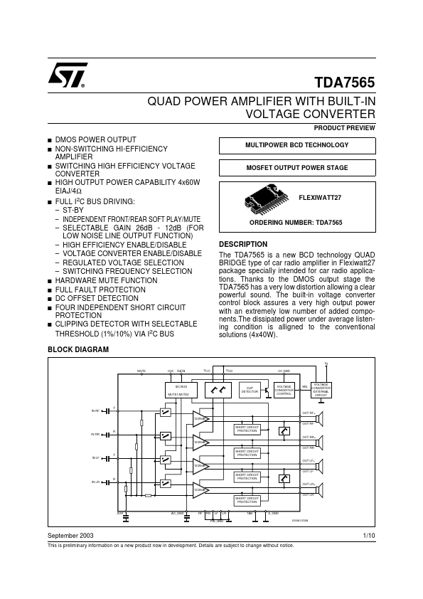 TDA7565 ST Microelectronics