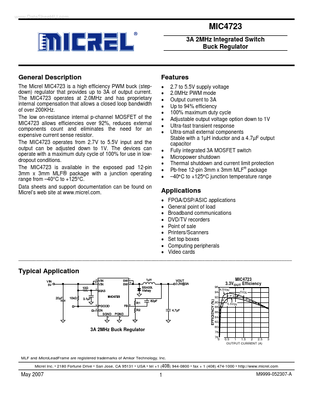 MIC4723 Micrel Semiconductor