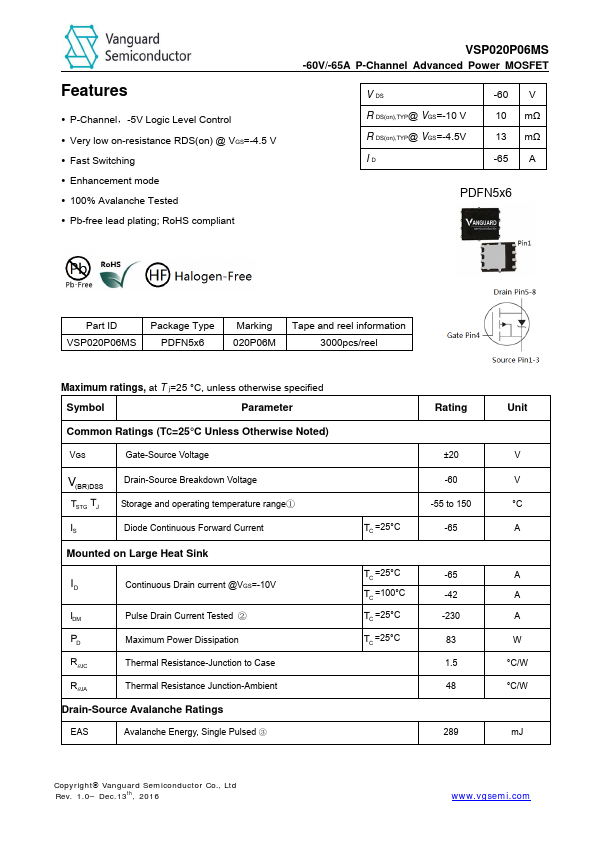 VSP020P06MS