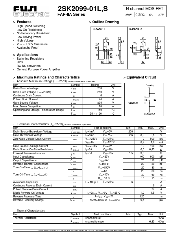 <?=K2099-01L?> डेटा पत्रक पीडीएफ