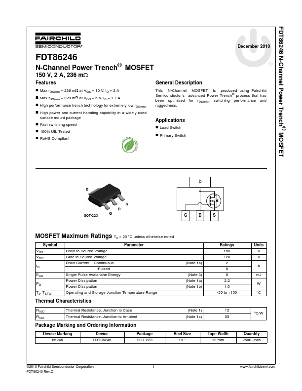 FDT86246 Fairchild Semiconductor