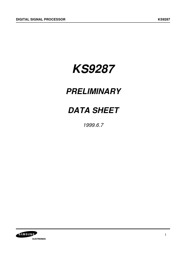 KS9287 Samsung semiconductor