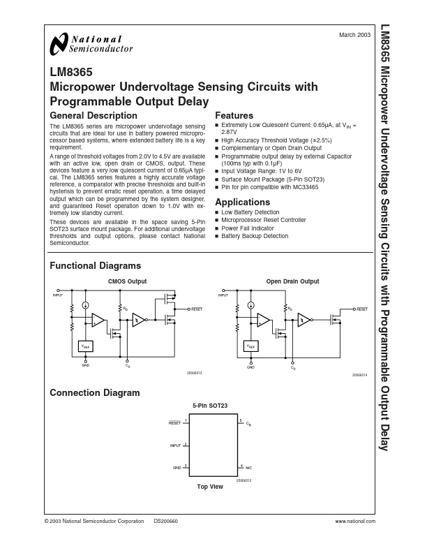 LM8365 National Semiconductor