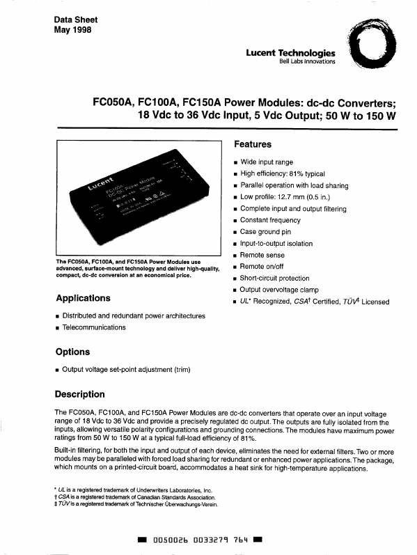 FC100A Agere Systems