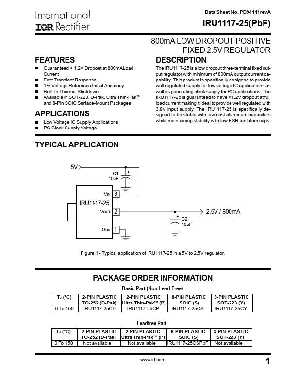 IRU1117-25PBF