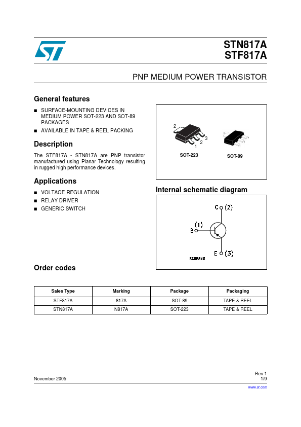 <?=STN817A?> डेटा पत्रक पीडीएफ
