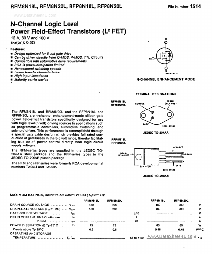 RFP8N20L ETC