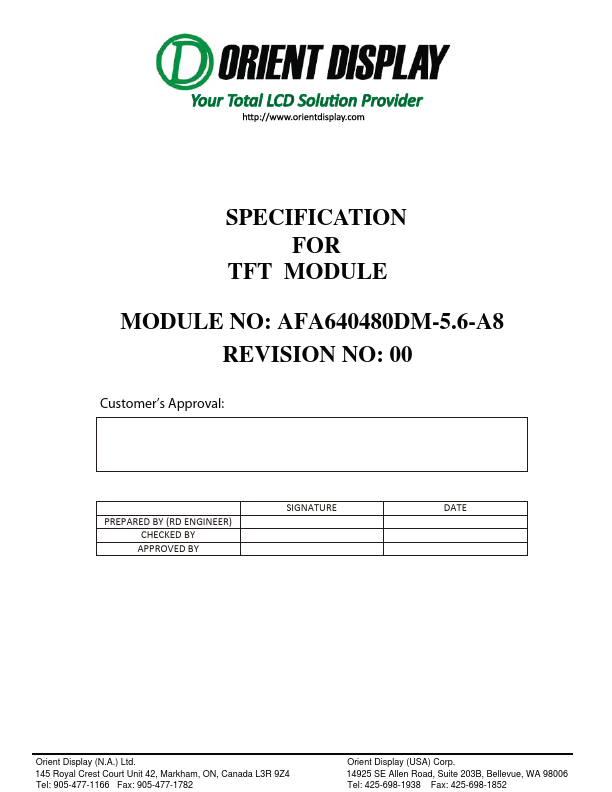 <?=AFA640480DM-5.6-A8?> डेटा पत्रक पीडीएफ