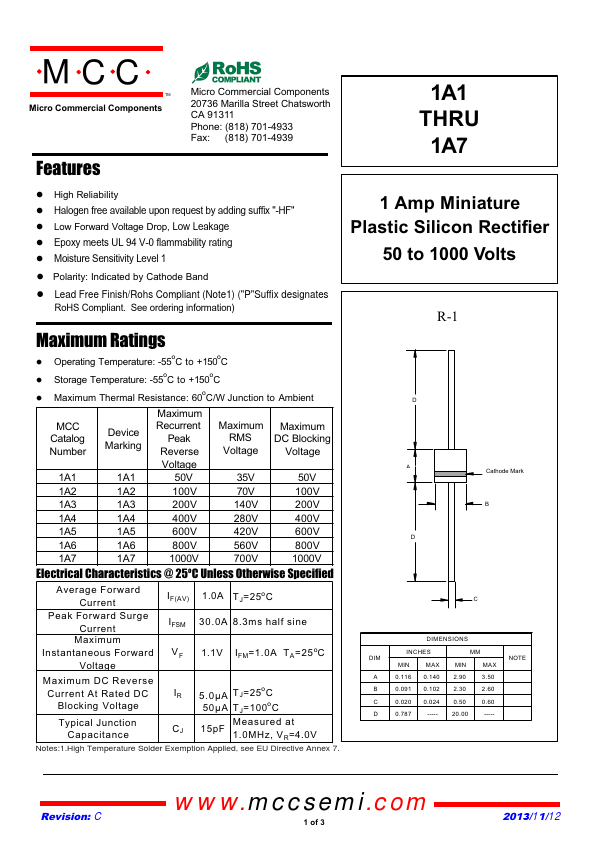 1A1 Micro Commercial Components