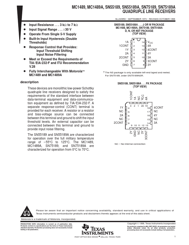 SN55189A Texas Instruments