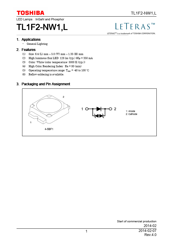 TL1F2-NW1 Toshiba