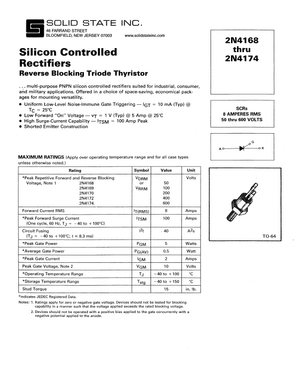 2N4172 Solid State