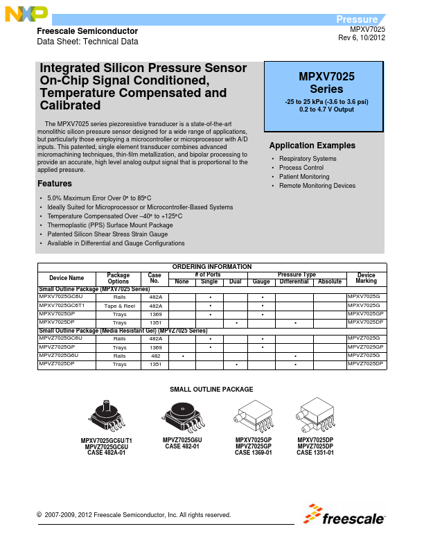 MPXV7025 Freescale Semiconductor