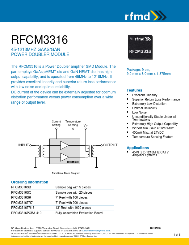 <?=RFCM3316?> डेटा पत्रक पीडीएफ