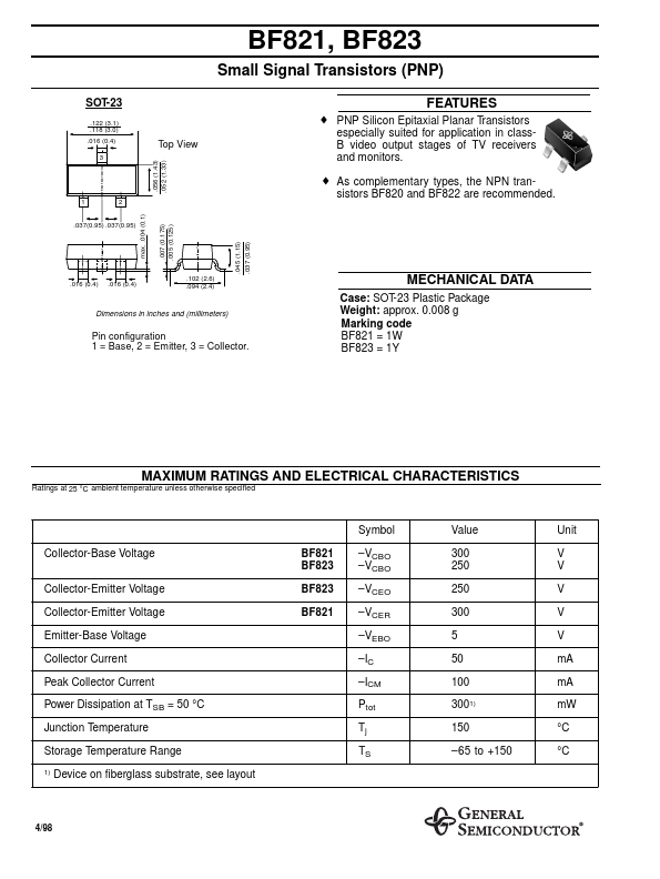 BF823 General Semiconductor