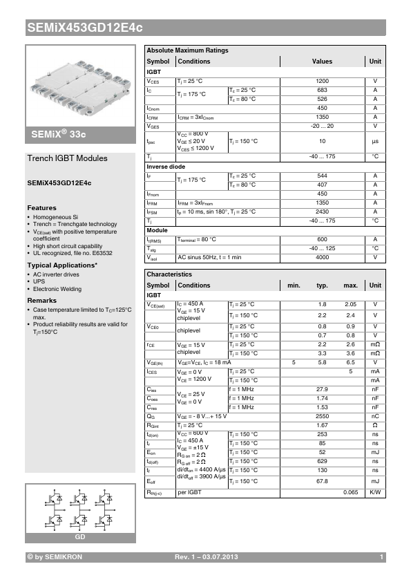 SEMIX453GD12E4C