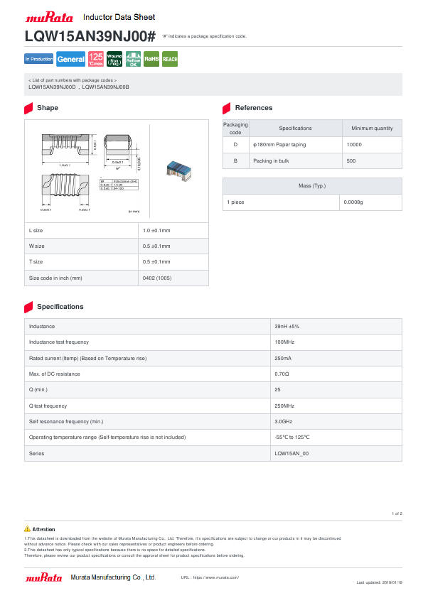<?=LQW15AN39NJ00D?> डेटा पत्रक पीडीएफ