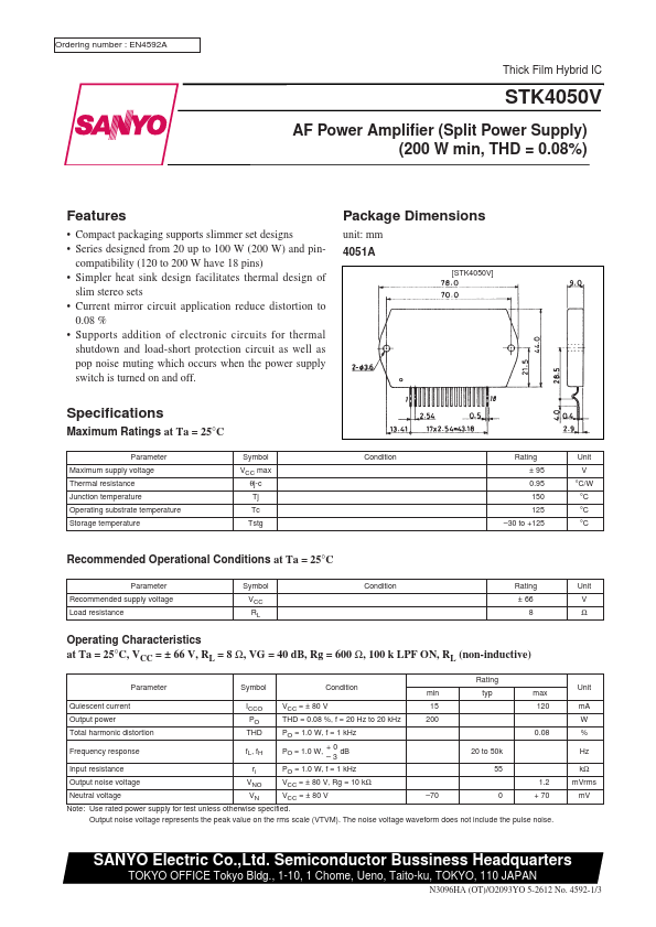 STK4050V Sanyo