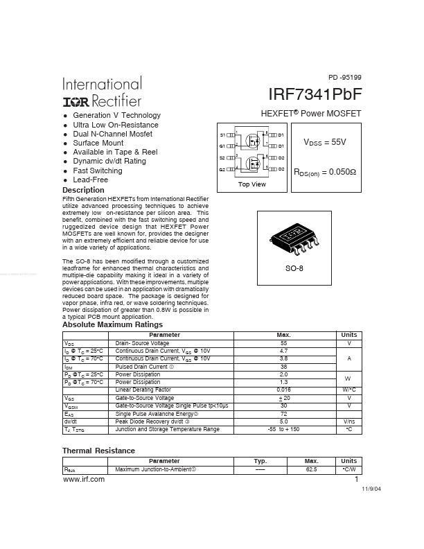 IRF7341PBF International Rectifier