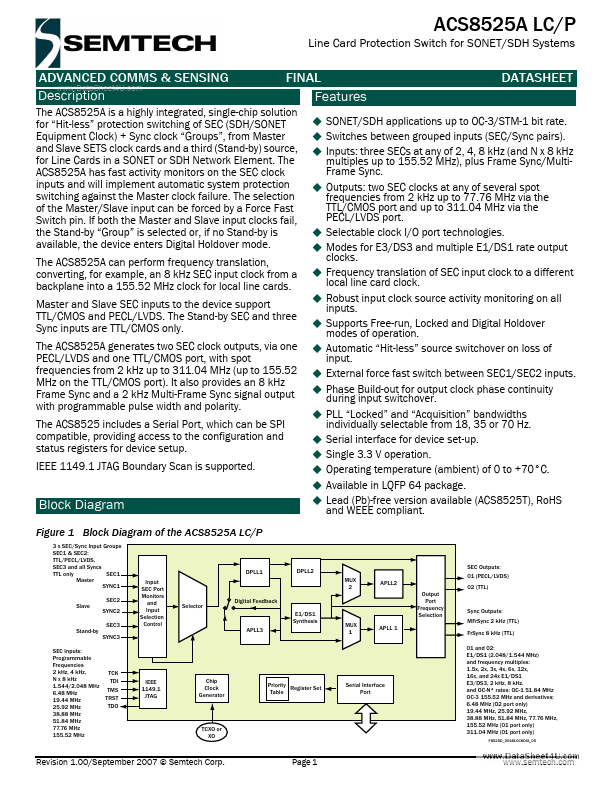 ACS8525A Semtech Corporation