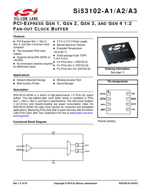 SI53102-A2 Silicon Laboratories