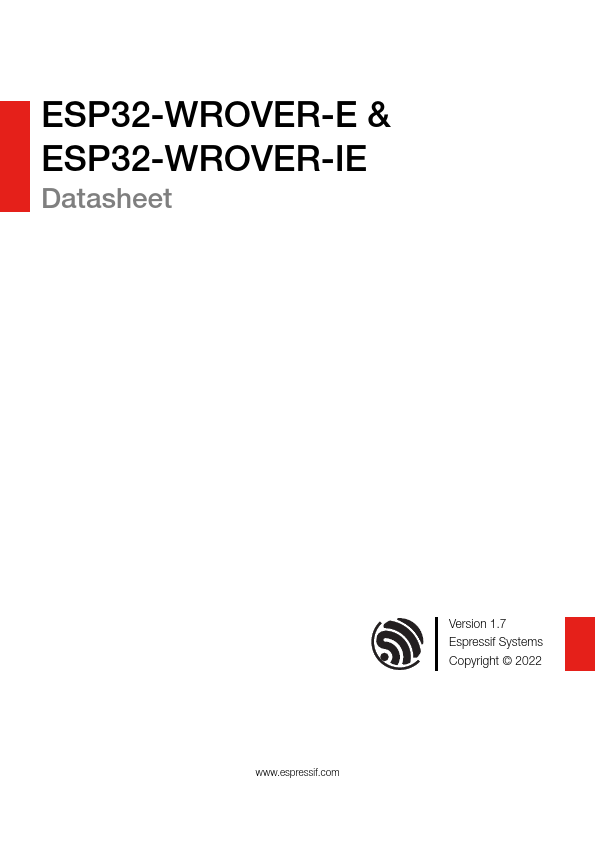 <?=ESP32-WROVER-E?> डेटा पत्रक पीडीएफ