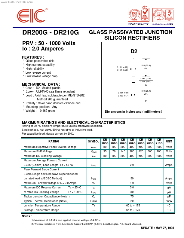 DR202G EIC discrete Semiconductors
