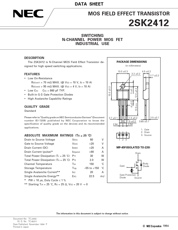 2SK2412 NEC