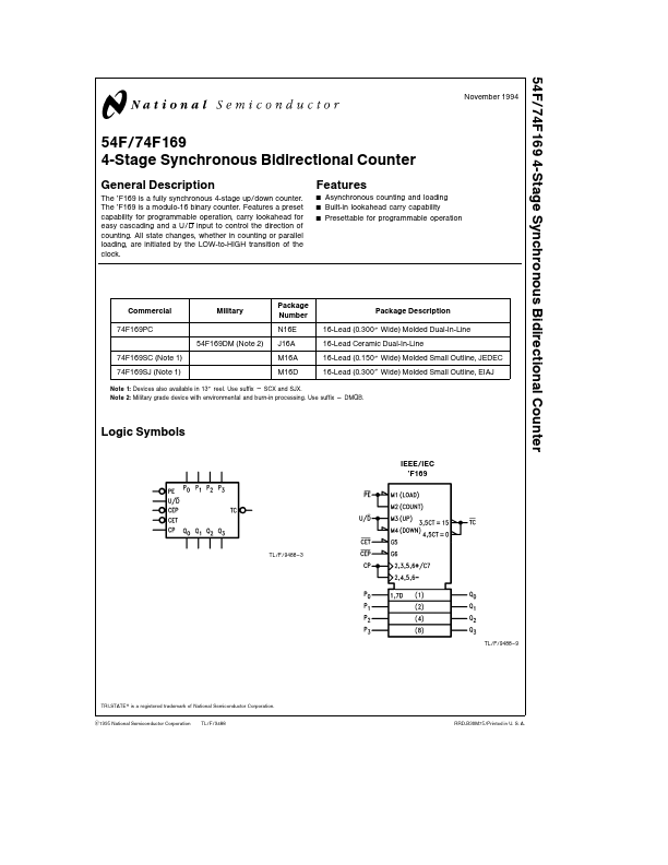74F169 National Semiconductor