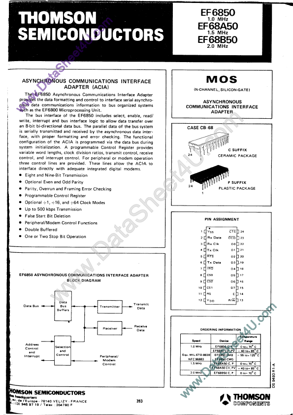 <?=EF6850?> डेटा पत्रक पीडीएफ