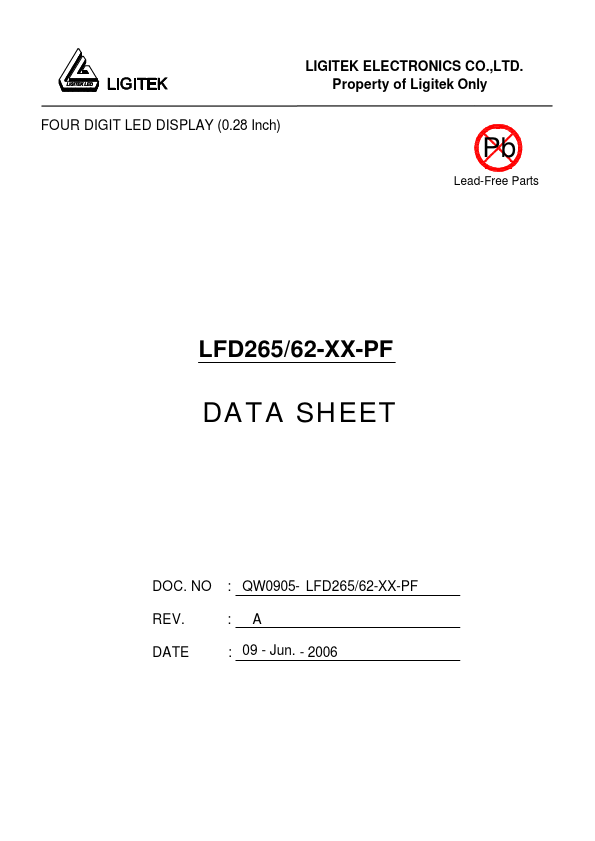 <?=LFD2652-XX-PF?> डेटा पत्रक पीडीएफ