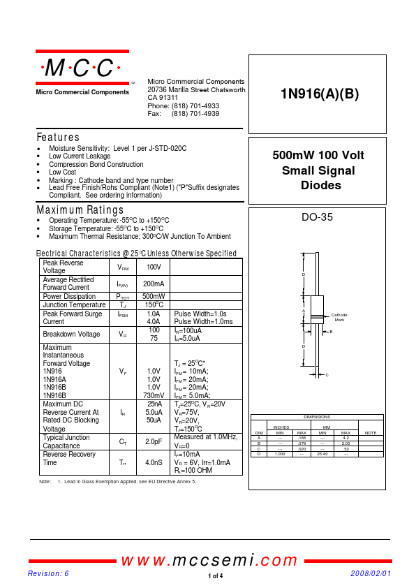 1N916 MCC