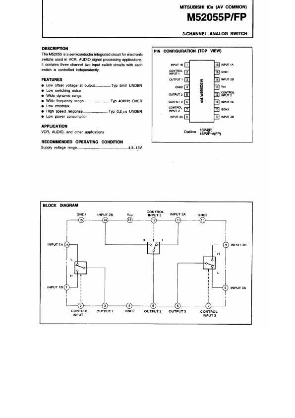 M52055FP Mitsubishi