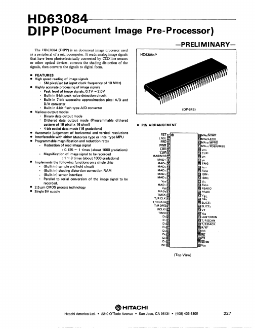 HD63084 Hitachi Semiconductor