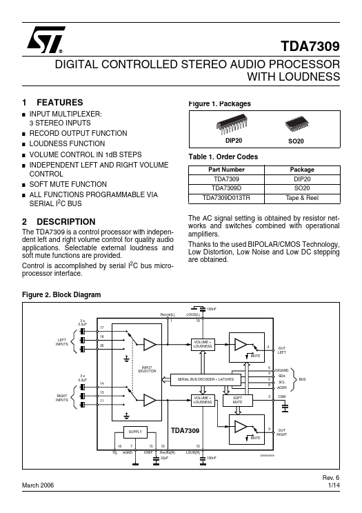 TDA7309 ST Microelectronics