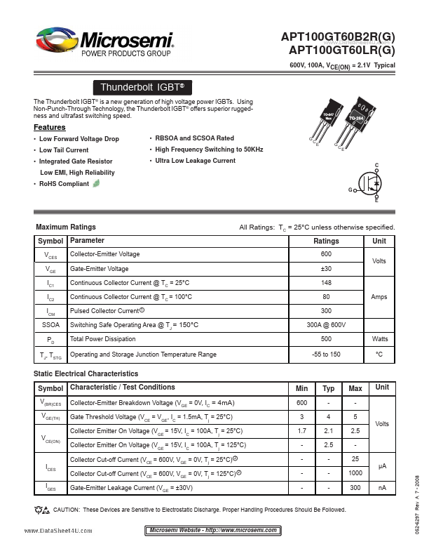 <?=APT100GT60LRG?> डेटा पत्रक पीडीएफ