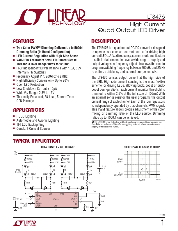 LT3476 Linear Technology