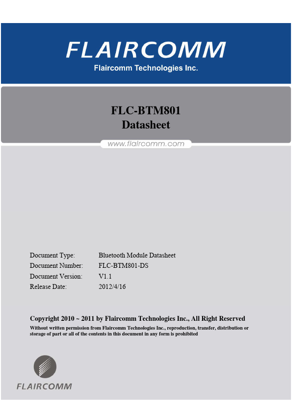 <?=FLC-BTM801?> डेटा पत्रक पीडीएफ